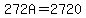 272A=2720