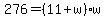 276=%2811%2Bw%29%2Aw