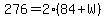 276=2%2884%2BW%29