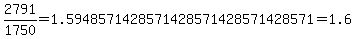 2791%2F1750=1.5948571428571428571428571428571=1.6