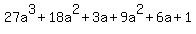 27a%5E3%2B18a%5E2%2B3a%2B9a%5E2%2B6a%2B1