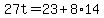 27t=23%2B8%2A14