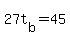 27t%5Bb%5D+=+45