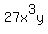 27x%5E3y