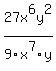 27x%5E6y%5E2%2F9x%5E7y