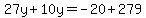 27y%2B10y=-20%2B279
