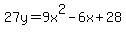 27y=9x%5E2-6x%2B28
