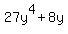 27y%5E4%2B8y