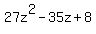 27z%5E2+-+35z+%2B+8