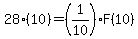 28%2810%29=%281%2F10%29F%2810%29