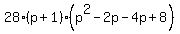 28%28p%2B1%29%28p%5E2+-2p+-4p+%2B+8%29