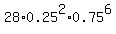 28%2A0.25%5E2%2A0.75%5E6