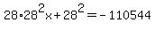 28%2A28%5E2x+%2B28%5E2=-110544