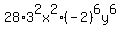 28%2A3%5E2x%5E2%2A%28-2%29%5E6y%5E6