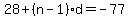 28%2B%28n-1%29d=-77