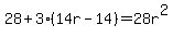28%2B3%2814r-14%29=28r%5E2%29