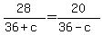 28%2F%2836%2Bc%29=20%2F%2836-c%29