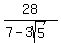 28%2F%287-3sqrt%285%29%29