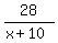 28%2F%28x%2B10%29