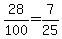 28%2F100=7%2F25