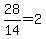 28%2F14=2