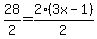 28%2F2+=+2%283x-1%29%2F2