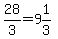 28%2F3=9%261%2F3