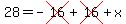 28=-cross%2816%29%2Bcross%2816%29%2Bx