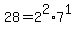 28=2%5E2%2A7%5E1