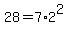 28=7%2A2%5E2