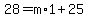 28=m%2A1%2B25