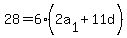 28+=+6%282a%5B1%5D+%2B+11d%29