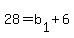 28+=+b%5B1%5D%2B6