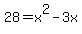 28+=+x%5E2-3x