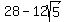 28-12sqrt%285%29+