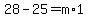 28-25=m%2A1