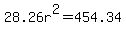 28.26r%5E2=454.34