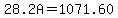 28.2A=1071.60