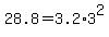 28.8=3.2%2A3%5E2