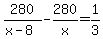 280%2F%28x-8%29-280%2Fx=1%2F3