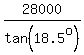 28000%2Ftan%2818.5%5Eo%29