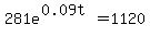 281e%5E%280.09t%29=1120
