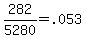 282%2F5280=.053