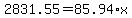 2831.55=85.94%2Ax