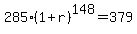 285%281%2Br%29%5E148=379