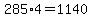 285%2A4=1140