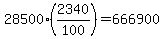 28500%282340%2F100%29=666900