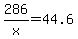 286%2Fx+=+44.6%25