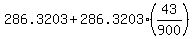 286.3203+%2B+286.3203%2A%2843%2F900%29