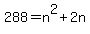 288=n%5E2%2B2n